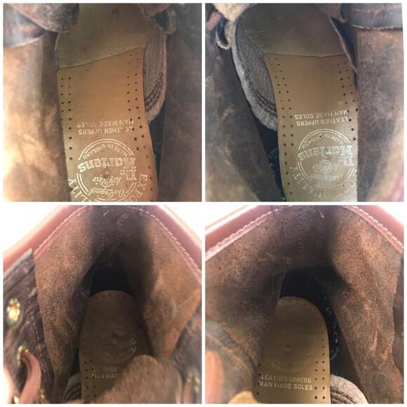 Vintage 90s Doc Dr Martens 1460 Style Leather Made in England Round Logo Boots - Picture 9 of 15